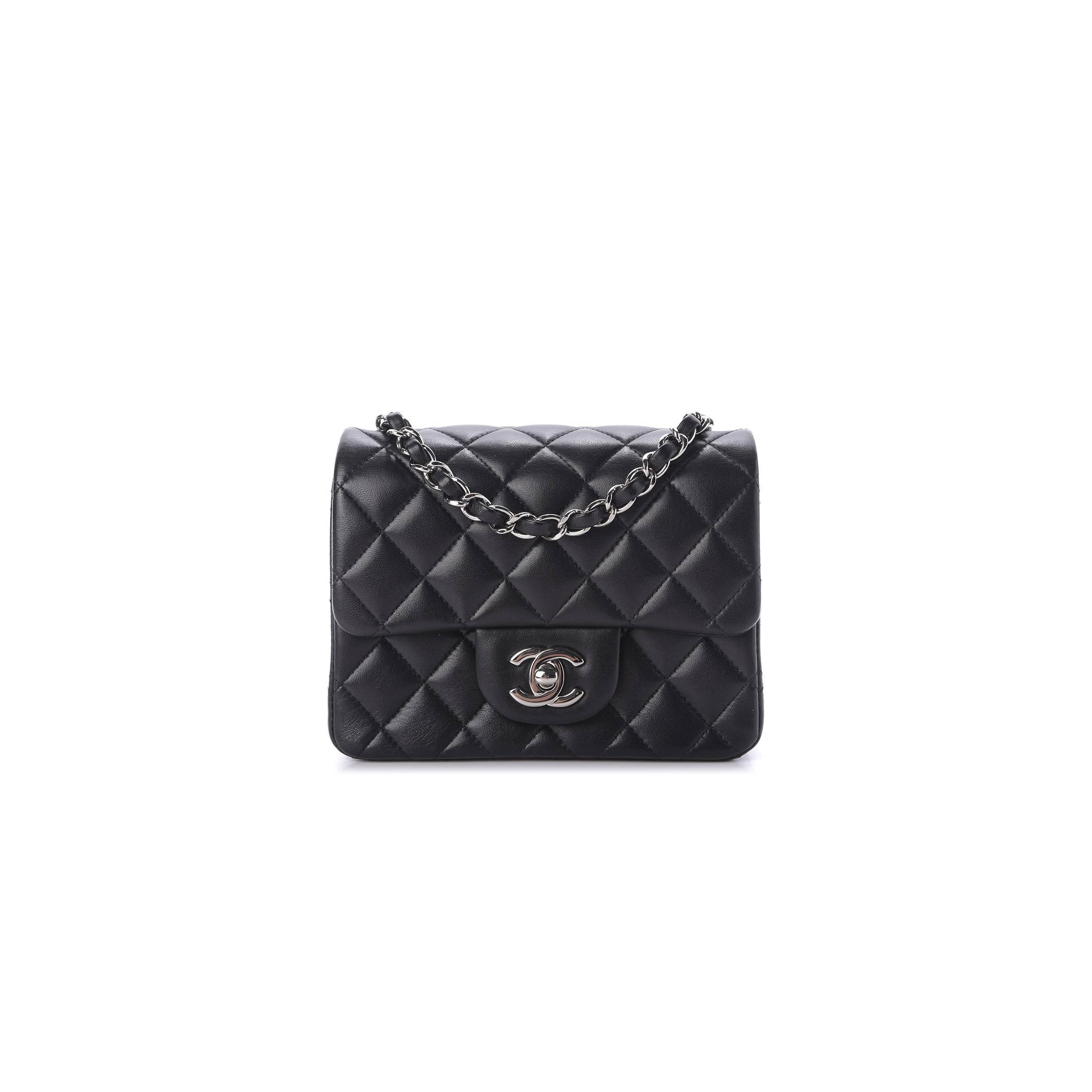 CHANEL MASTER MINI SQUARE SINGLE FLAP QUILTED MINI BLACK AS1115 (17*12*7cm)